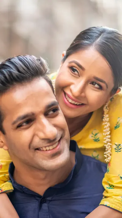 Gelukkig koppel in de stad Gelukkig koppel in de stad